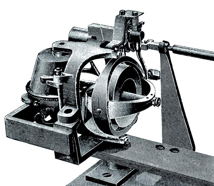 Das Gyroskop von Ludwig Obry. (Grafik: Berdrow)