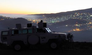 Beobachtungshalt bei Nacht auf den Golanhöhen. (Foto: UN Photo/Wolfgang Grebien)