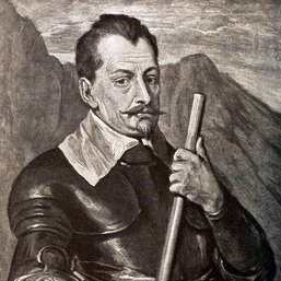Albrecht von Wallenstein war zwischen 1625 und 1634 Generalissimus und zweimal Oberbefehlshaber der kaiserlichen Armee im Dreißigjährigen Krieg. (Porträt: Anthony van Dyck, Franz Hanfstaengl/ gemeinfrei)