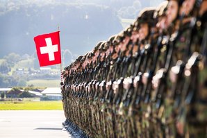 Die angetretene Gardekompanie der Schweizer Armee. (Foto: Mediathek VBS)
