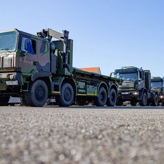Der Gefechtsstand des Eurocorps besteht aus 106 Zelten, 94 Containern und dem Fuhrpark. (Foto: Eurocorps)