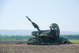 35-mm-Zwillingsfliegerabwehrkanone in Stellung. (Foto: Bundesheer/Josef Möseneder)