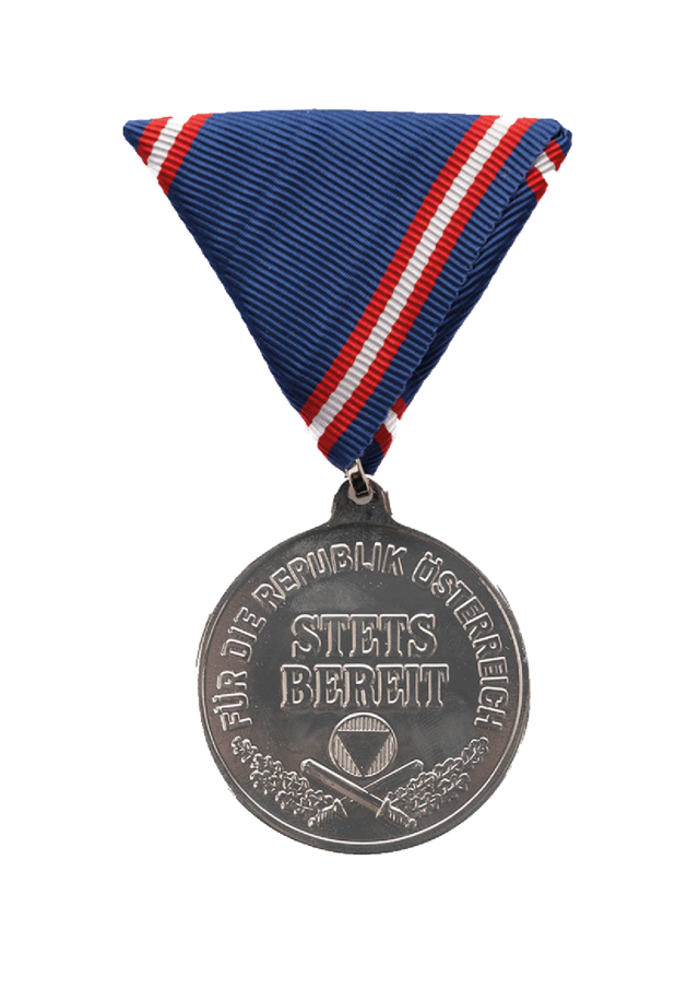 Die Wehrdiensterinnerungsmedaille in Silber. (Foto: Peter Steiner)