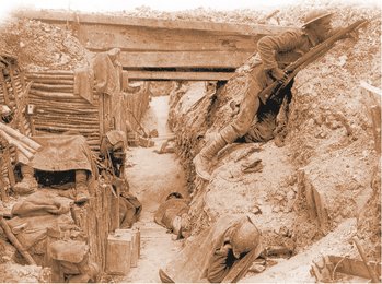 Soldaten des Cheshire-Regiments an der Somme 1916. (Foto: J. W. Brooke)