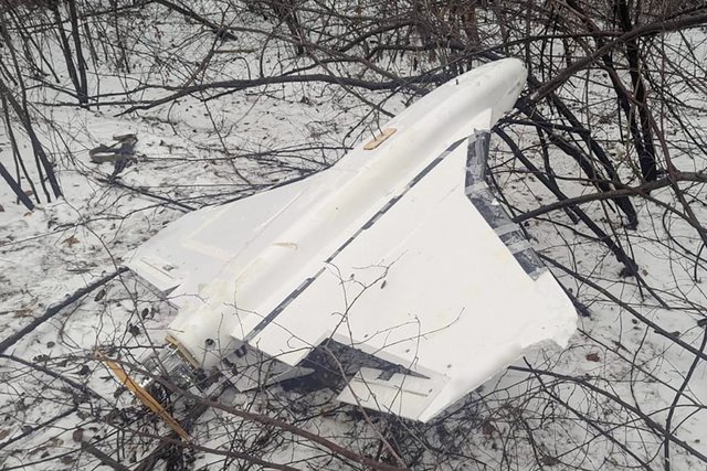 Eine Russische „Gerbera-2“ Drohne, die im Jänner 2025 von ukrainischen Kräften abgefangen wurde. (Foto: dpsu.gov.ua; CC BY-SA 4.0)