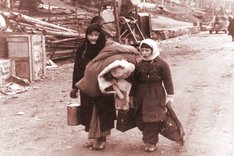 Flüchtende Zivilisten in Norwegen. (Foto: Archiv Malnig)