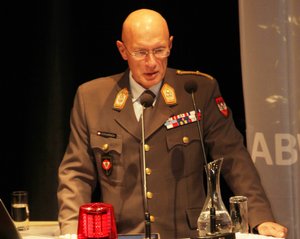 General Mag. Othmar Commenda eröffnete die IKT-Sicherheitskonferenz. (Foto: Wolfgang Riedlsperger)