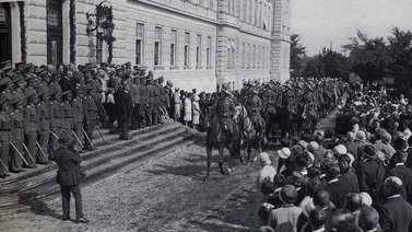 Ausmusterung von Offizieren an der Heeresschule in Enns 1927. (Foto: Bundesheer)