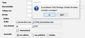 Mehr als 6 000 User sind im GoB registriert, die verwaltet werden müssen.