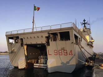 Das Heck der „San Giusto“. (Foto: Dietmar Hübsch)