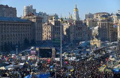 Massenproteste auf dem Maidan in Kiew Anfang Februar 2014. (Foto: B. Wlasenko, CC BY-SA 3.0)