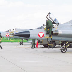 Draken-Abfangjäger vor einem Alarmstart. (Foto: Bundesheer)
