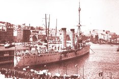 Die Dalmacija im Hafen von Barcelona im Jahr 1929. (Foto: Hrvatski Pomorski Muzei Split)