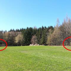 Zwei feste Anlagen nördlich von Wolfpassing im Kleinen Erlauftal im Frühjahr 2018. (Foto: Truppendienst/Keusch)