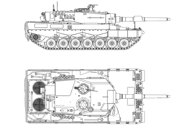 Der Kampfpanzer „Leopard“ 2A4 ist das Hauptwaffensystem der österreichischen Panzertruppe. Das Grundkonzept stammt aus den späten 1970er-Jahren. Mit der 120-mm-Kanone, einer Motorleistung von 1 500 PS und einem Gewicht von 55 Tonnen ist er konkurrenzfähig und über die nächsten zehn Jahre hinaus weiter verwendbar. Dazu benötigt er ein umfassendes Update. (Grafik: KWM)