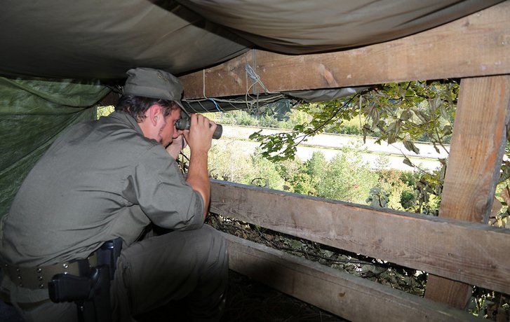 Beobachtungsposten des Bundesheeres an der Grenze zu Slowenien. (Foto: TD/Keusch)