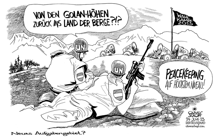 (Karikatur: Oliver Schopf/der Standard; oliverschopf.com)