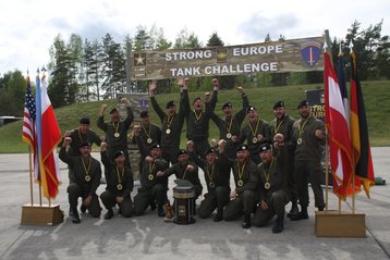Die Mannschaft der "Welser Hesser" nach dem Sieg bei der SETC17. (Foto: Panzerbataillon 14)