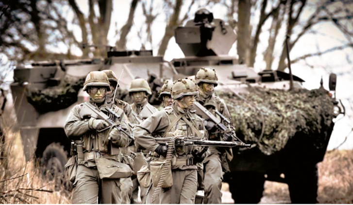 Im Team erfolgreich: Militärakademiker bei einer Gefechtsübung. (Foto: HBF/Trippolt)