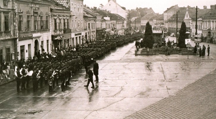 Abschlussparade der Sowjets in Amstetten vor ihrem Abzug im Herbst 1955. (Foto: Kiermaier)