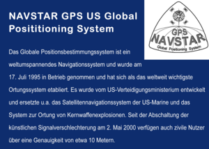 GPS hat sich als weltweit wichtigstes Ortungssytem etabliert. (Grafik: Logo NAVSTAR)