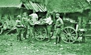 Feldküche des DR 5 im Dezember 1914 in Nordungarn. (Foto: Archiv Hausdorf)