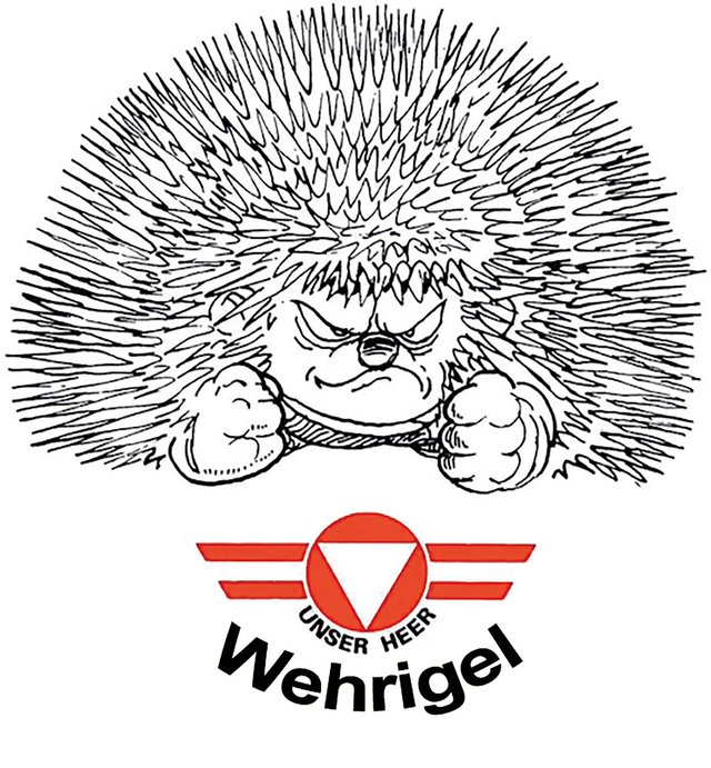 Der „Wehrigel“  war einst Ausdruck  für die Wehrhaftigkeit Österreichs durch die militärische Landesverteidigung. (Grafik: Heinz Hailwax)