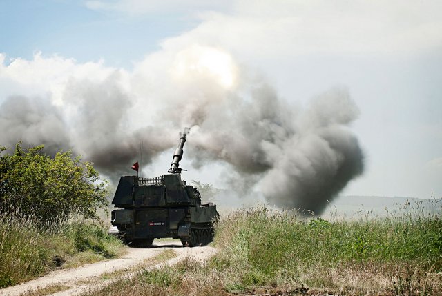 Panzerhaubitze M109A5Ö auf dem Truppenübungsplatz Allentsteig. (Foto: Bundesheer/Julia Weichselbaum)