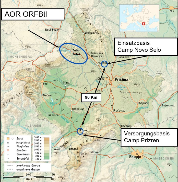 Der Verantwortungsbereich des Operational Reserve Force Bataillons erstreckt sich von Mitrovica bis zum Grenzübergang „DOG 31“. (Foto: ORFBtl)