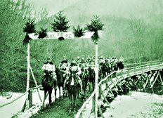 III. Zug/3. Eskadron bei der Ablöse am Dnjester im Frühjahr 1916. (Foto: Archiv Hausdorf)