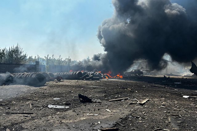 Schäden in der ukrainischen Stadt Pokrowsk nach russischen Luftangriffen. (Fotos: DN.gov.UA; CC BY-SA 4.0)