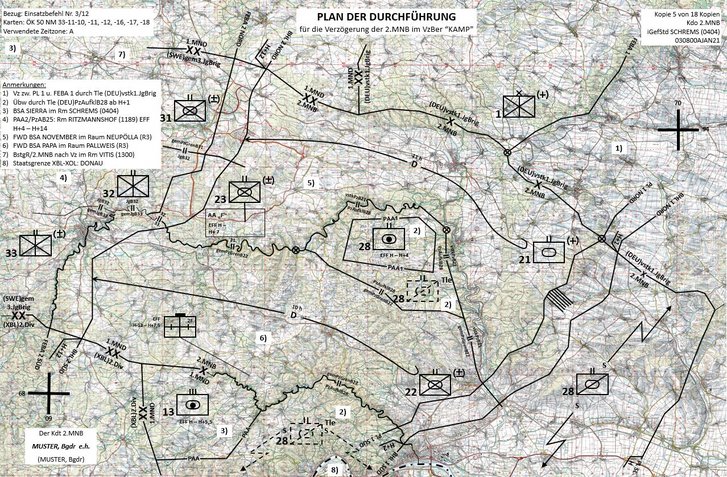 Plan der Durchführung der 2.MNB. (Grafik: Georg Stiedl)