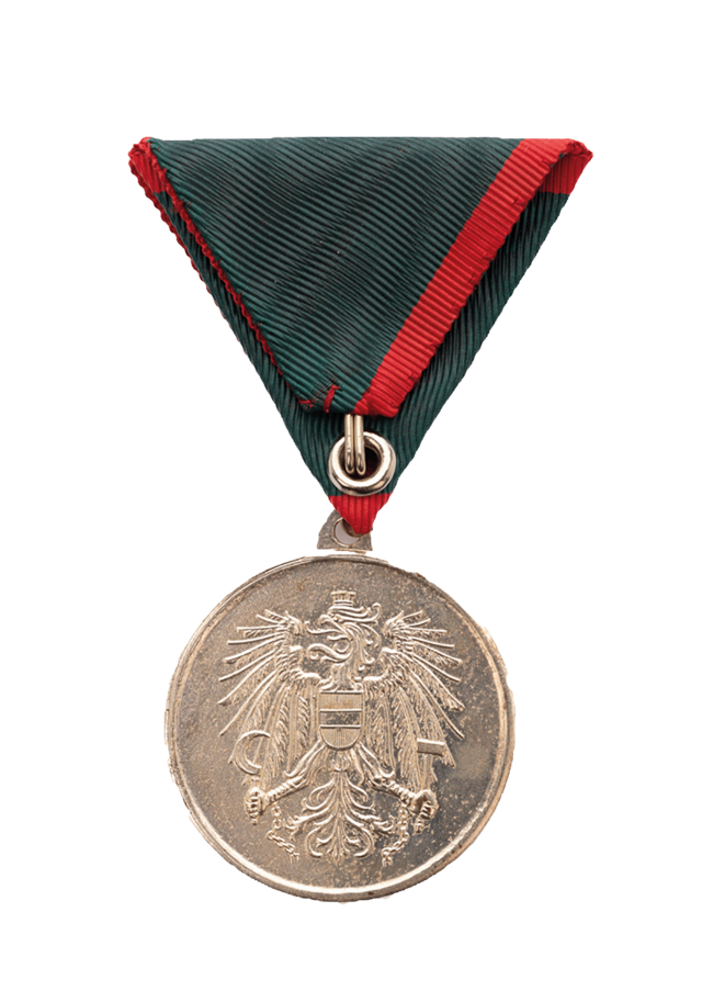 Verwundetenmedaille 2. Klasse BMLV Rückseite (Foto: Peter Steiner)