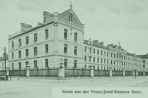 Das Mannschaftsgebäude der ehemaligen Franz Josef Kaserne in Graz. (Foto: Archiv Mag. Mario Rauchenbichler)