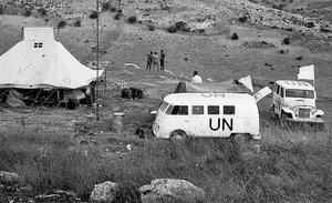 Die UNTSO-Mission gründet auf Resolutionen von 1948 und 1949. Hier der UNTSO-„Observation Post 7“ im israelisch-syrischen Sektor 1967. (Foto: UN Photo/VA)