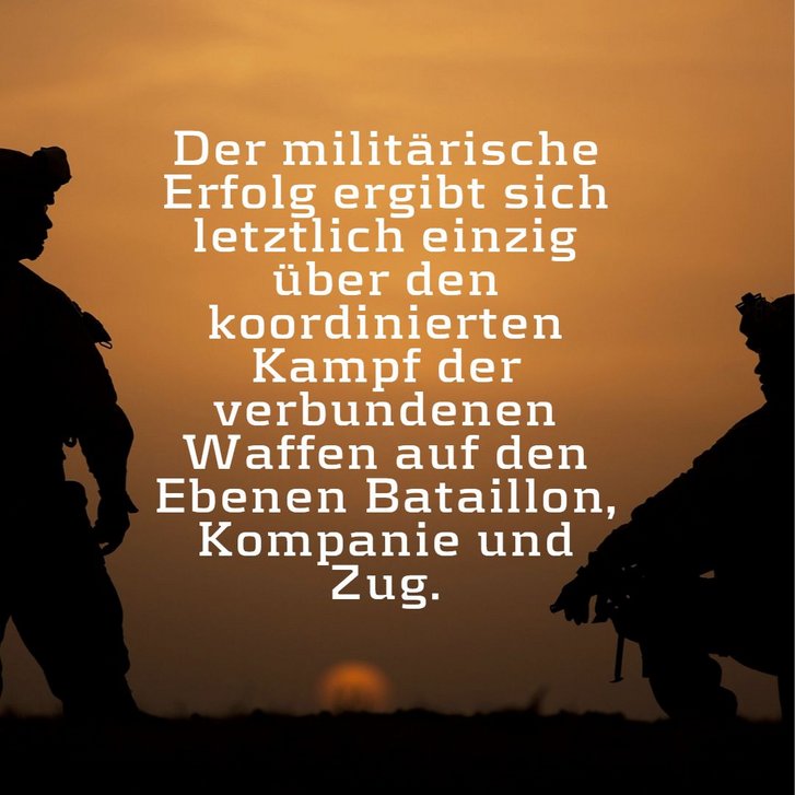 Der militärische Erfolg ergibt sich letztlich einzig über den koordinierten Kampf der verbundenen Waffen auf den Ebenen Bataillon, Kompanie und Zug. (Foto: RedTD)