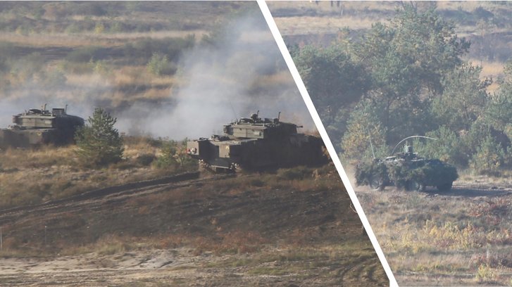 Ein deutsches Joint Fire Support Team (JFST) auf Spähwagen „Fennek“ bezieht unter Überwachung der österreichischen Grenadiere vom Panzergrenadierbataillon 35 eine Wechselstellung. (Foto: Deutscher Heeresverbindungsstab im BMLV)
