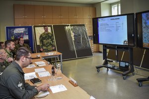 Das operative Planspiel "Horn of Africa" des FH-Masterstudienganges Militärische Führung. (Foto: Bundesheer/Christian Fahrngruber)