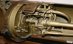 Schnitt durch den 3 Zylinder-Sternmotor. (Foto: Marine Museum Split)