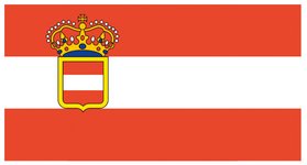 Die österreichische Seekriegsflagge. (Grafik: wikipedia)