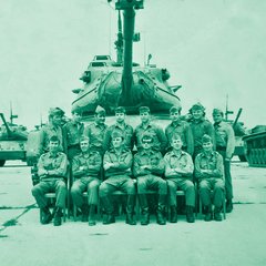 Der Bataillonskommandant mit seinen Panzerkommandanten vor dem M-47. (Foto: Bundesheer/PzB14)