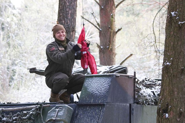 Ein lettischer Soldat während seiner Ausbildung in Österreich im Jahr 2017. (Foto: RedTD/Sascha Harold)