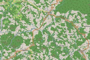 Plan von Königswiesen, Mönchdorf und St. Georgen/Walde. (Plan: Open Street Map)