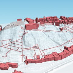 Die Beispiele für urbane Räume zeigen einerseits das Zentrum Wiens mit dem Rathausplatz und dem Volksgarten und andererseits den Grazer Schlossberg. Dort befinden sich Inhalte unter, auf und über dem Gelände, die gleichzeitig dargestellt werden können. Graz (Foto: Bundesheer/IMG)