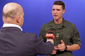 Im Media Relations Training wird der Umgang mit Medien ausgebildet. (Foto: Bundesheer/Thomas Lampersberger)