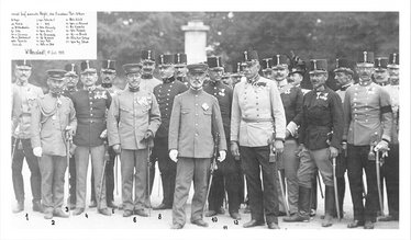 Japanische Offiziere besuchten 1911 die Militärakademie in Wiener Neustadt. (Foto: Archiv Pöcher)