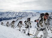 Kurz nach dem Start in den zweiten Wettkampftag. (Foto: Bundesheer/Sigi Schwärzler)