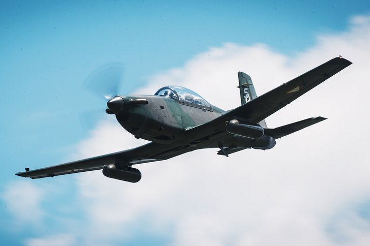 PC-7 im Flug. (Foto: Bundesheer/Daniel Trippolt)