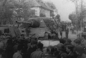 Jagdtiger der Panzerjägerabteilung 653 in Strengberg. (Foto: U.S. Army)