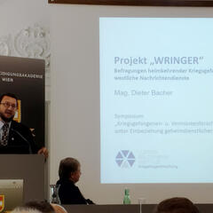 Mag. Dieter Bacher vom BIK sprach über das "Projekt WRINGER". (Foto: RedTD)